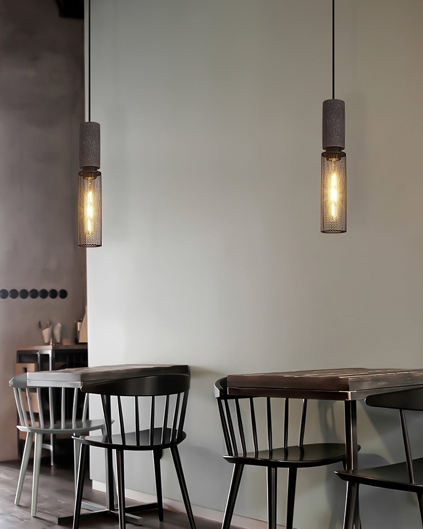 Sleek Metal Hanging Ceiling Light Fixture