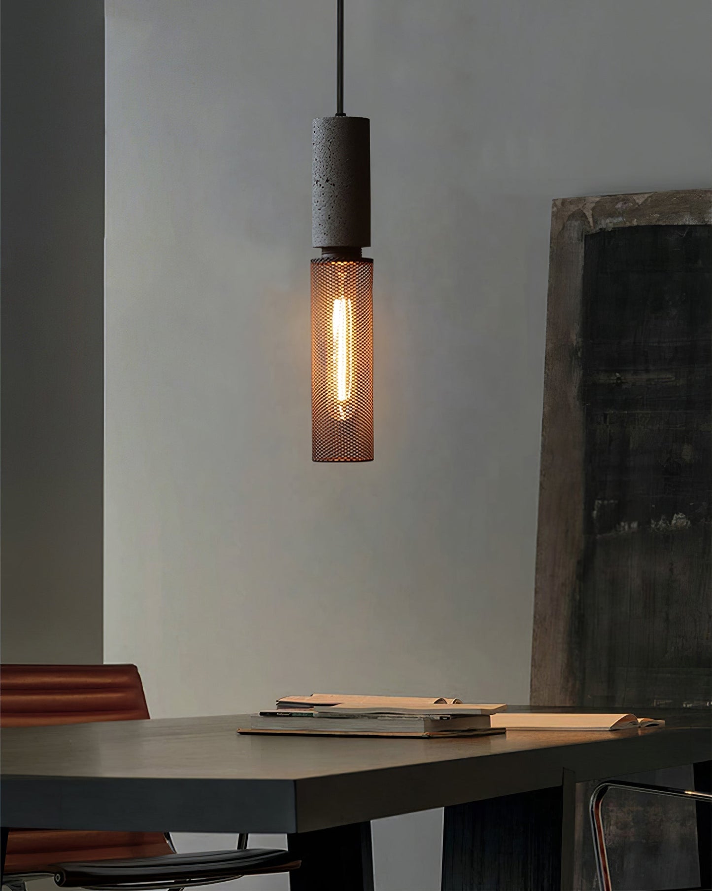 Sleek Metal Hanging Ceiling Light Fixture
