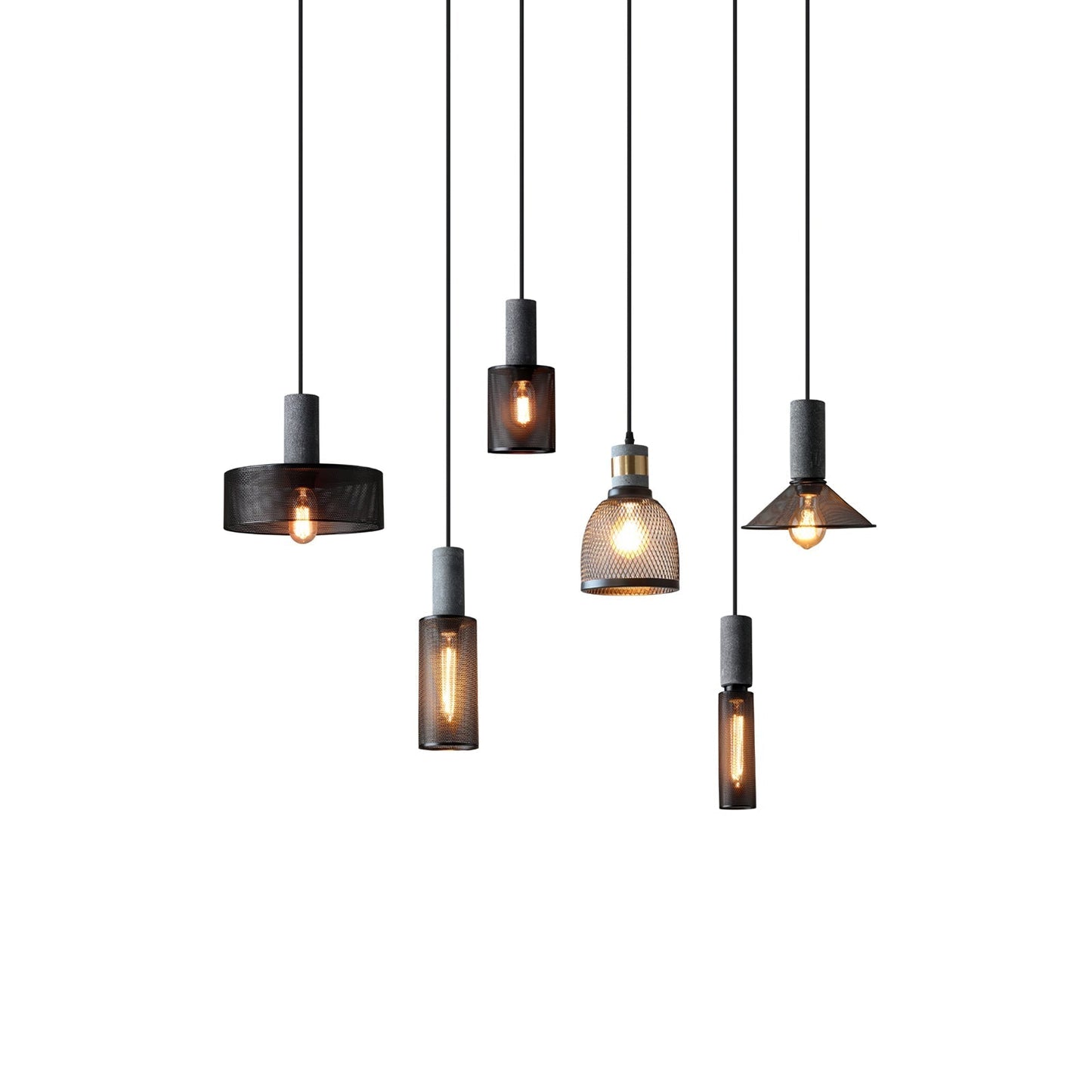 Sleek Metal Hanging Ceiling Light Fixture