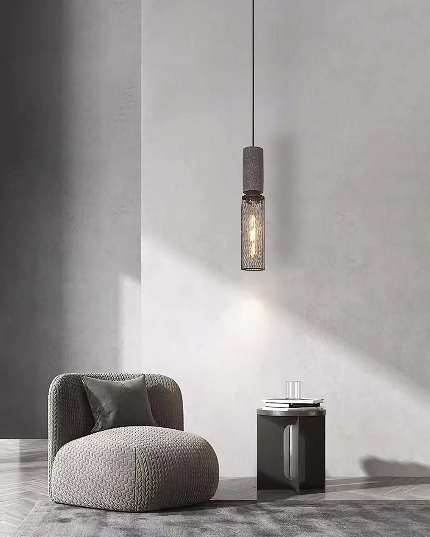 Sleek Metal Hanging Ceiling Light Fixture