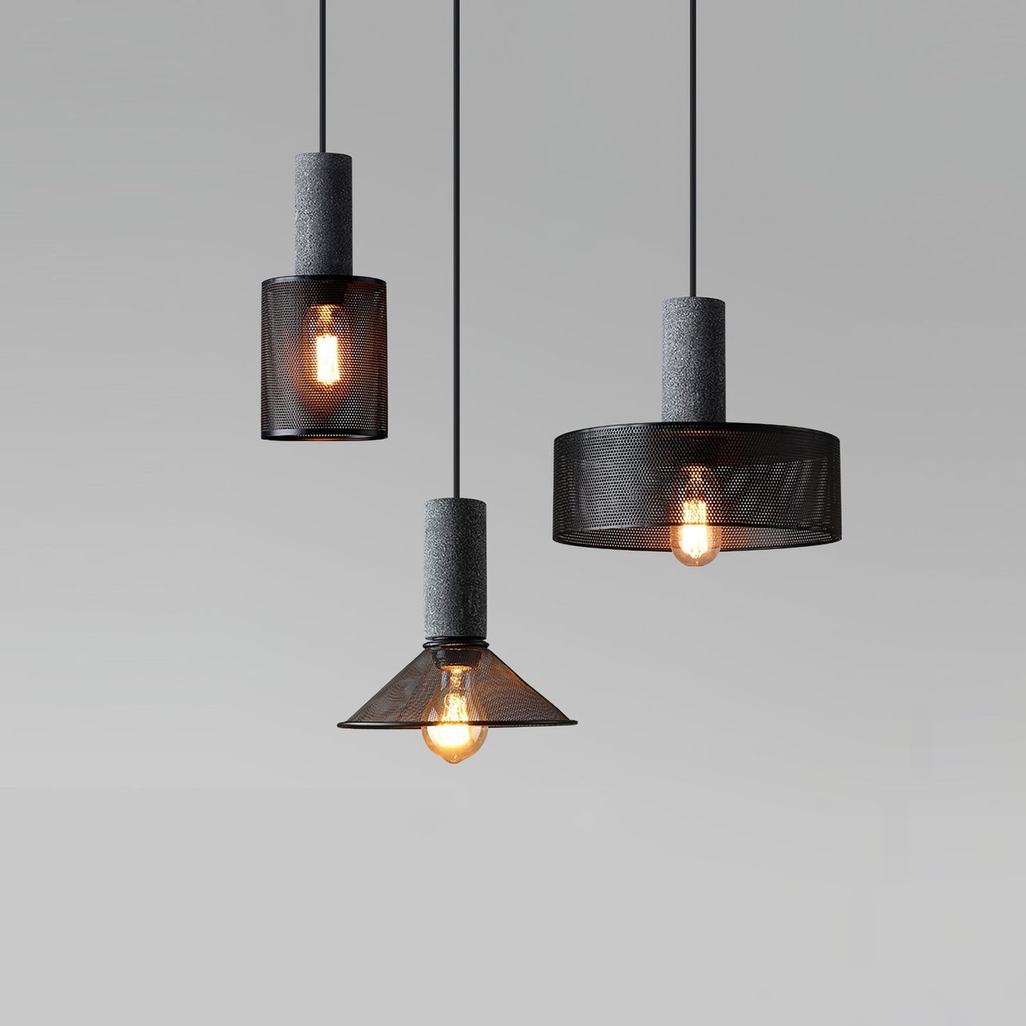 Sleek Metal Hanging Ceiling Light Fixture