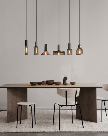 Sleek Metal Hanging Ceiling Light Fixture