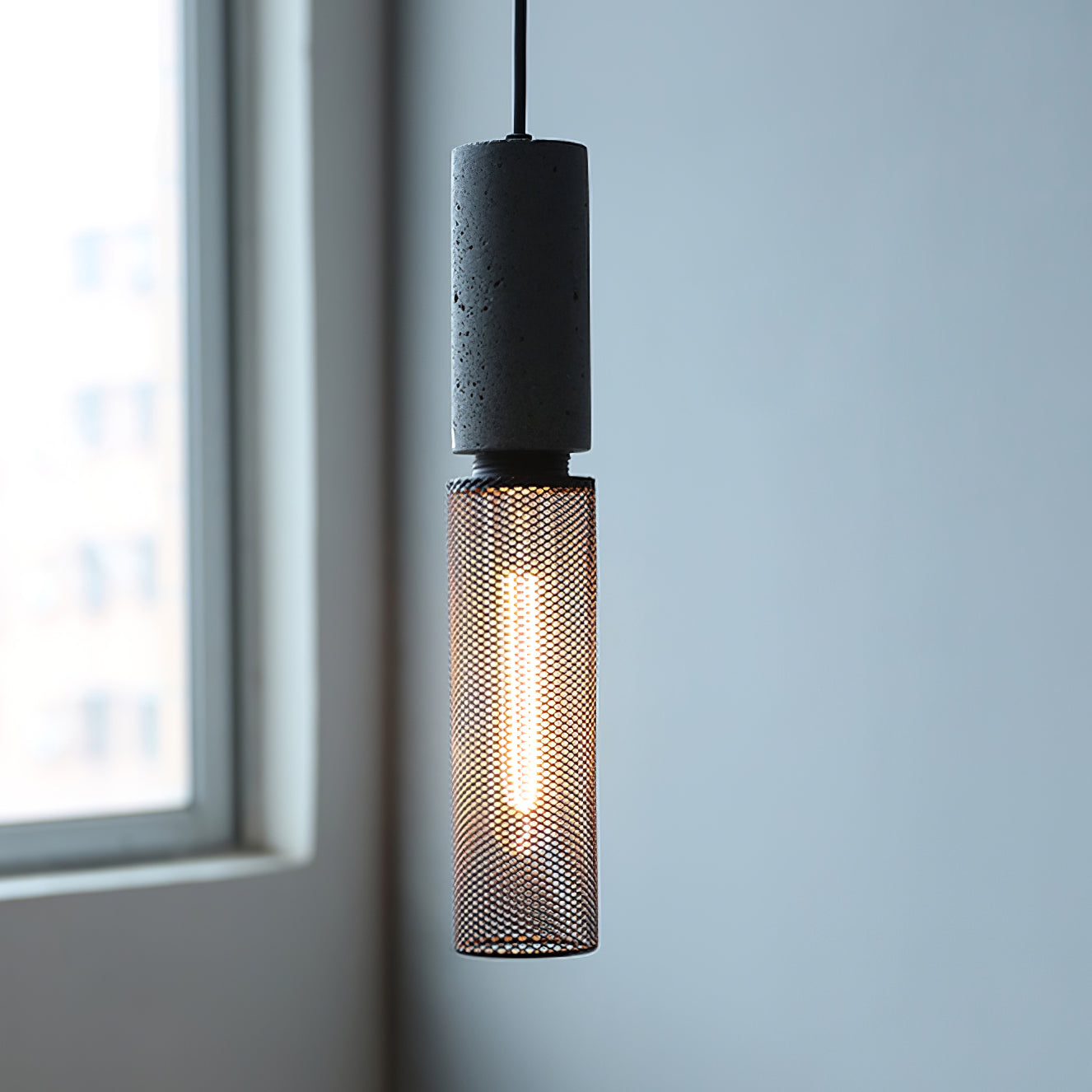 Sleek Metal Hanging Ceiling Light Fixture