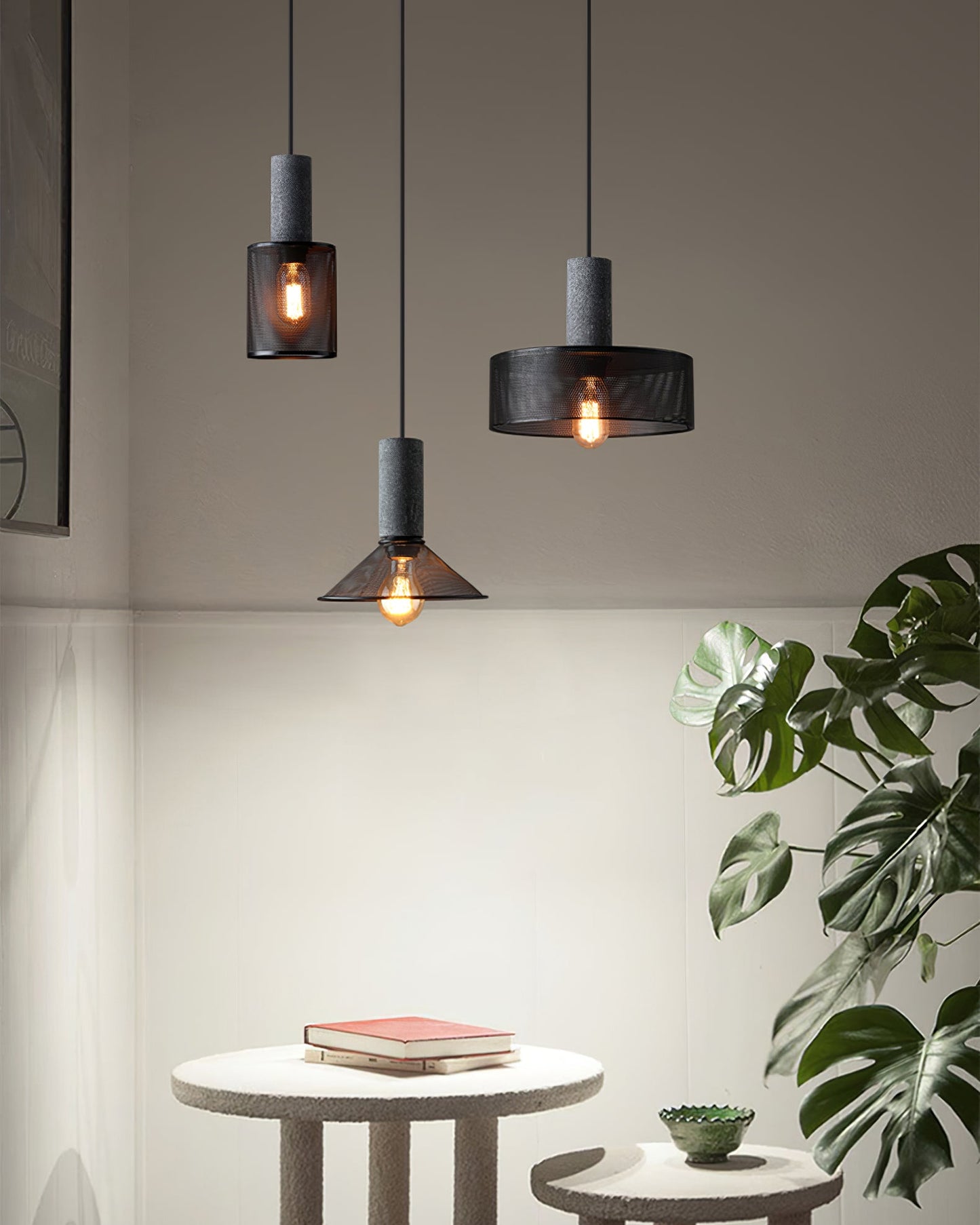 Sleek Metal Hanging Ceiling Light Fixture
