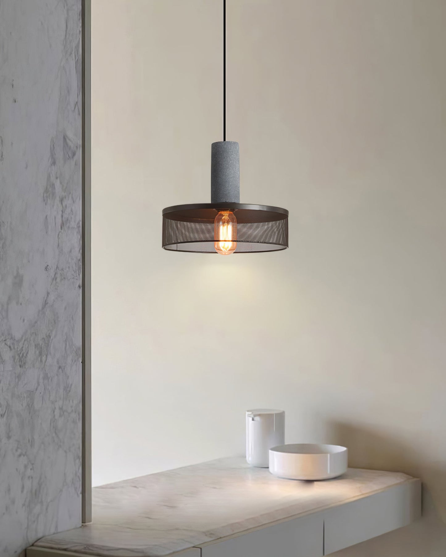 Sleek Metal Hanging Ceiling Light Fixture