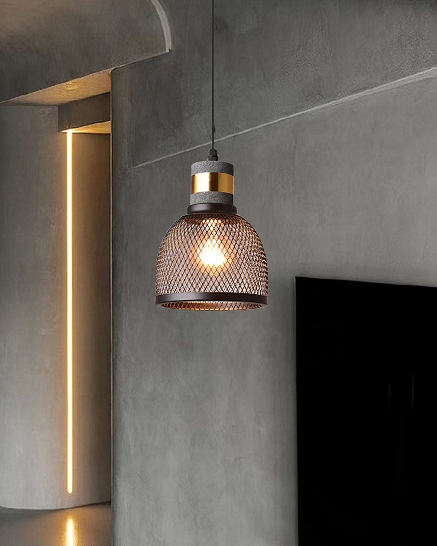 Sleek Metal Hanging Ceiling Light Fixture