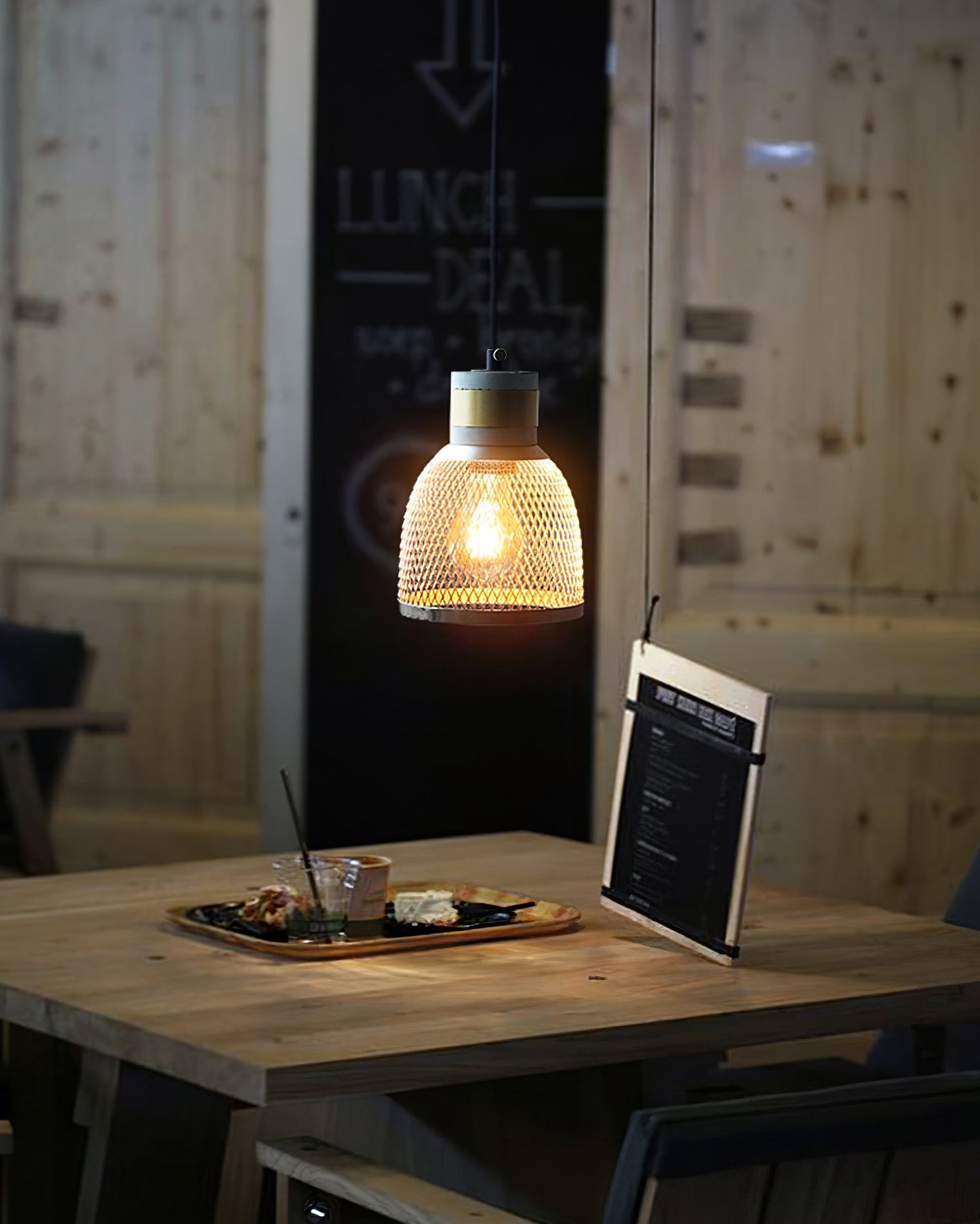Sleek Metal Hanging Ceiling Light Fixture