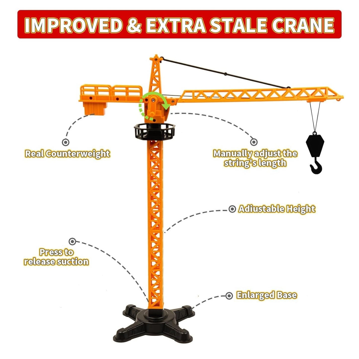 Construction Truck Set with Cargo Truck with Bulldozer, Tractor, Forklift, Mixer, Excavator, Crane and Dumper