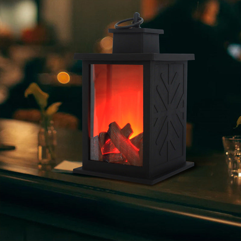 Contemporary Retro LED Table Lamp with Simulated Flame – Battery Operated Bedside Lamp for Living Room and Bedroom 9