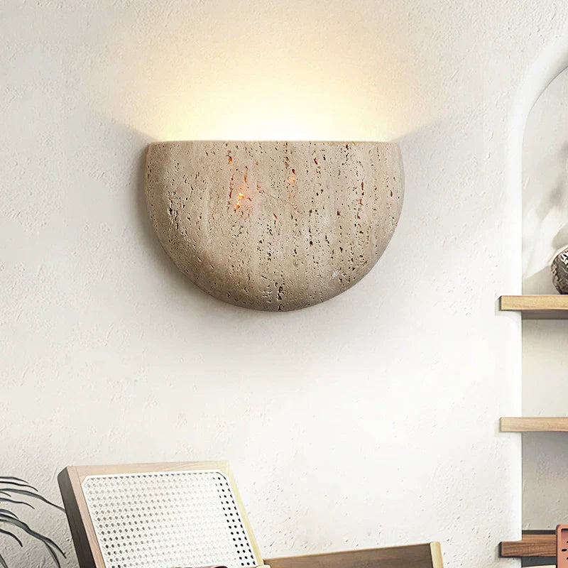 Warm LED Stone Wall Light - Modern Home Sconce - Pexav