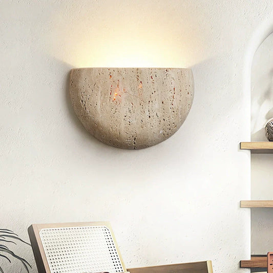 Warm LED Stone Wall Light - Modern Home Sconce - Pexav