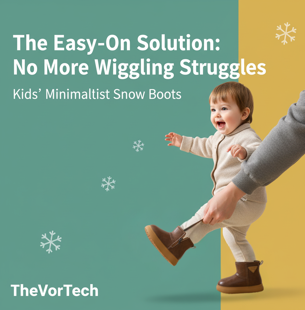 Warm Waterproof Kids Snow Boots with Easy Zip - Pexav