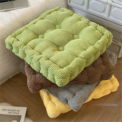 Corduroy Floor Pillow – Stylish 40x40 cm Meditation Cushion for Yoga and Relaxation, Durable Cotton Design 1
