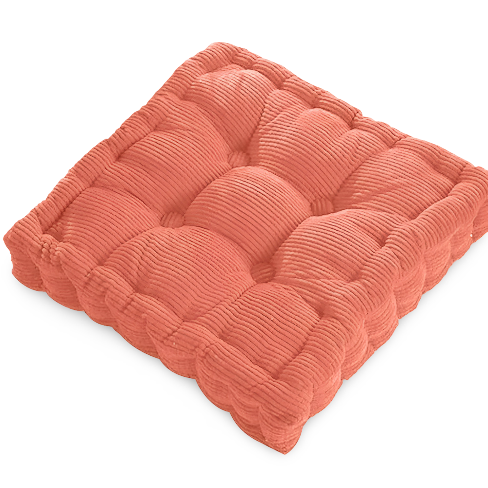 Corduroy Floor Pillow – Stylish 40x40 cm Meditation Cushion for Yoga and Relaxation, Durable Cotton Design 11