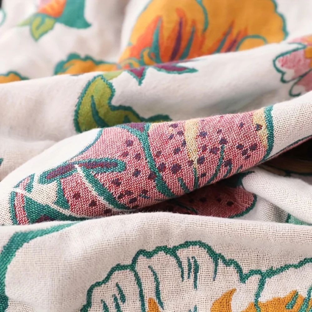 Soft Floral Throw Blanket