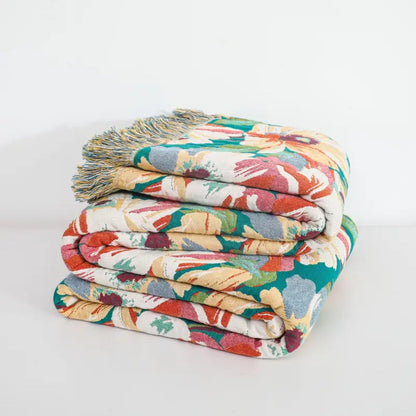 Soft Floral Throw Blanket Large Size
