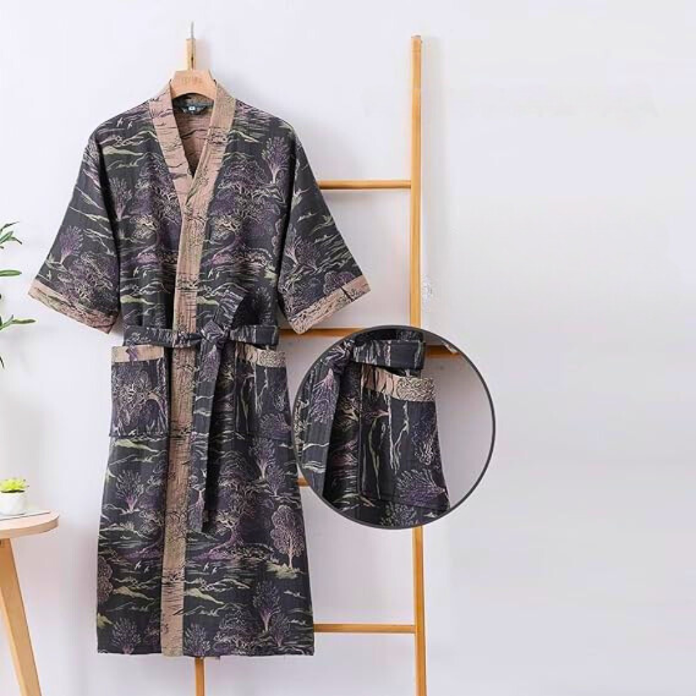 Soft Breathable Kimono Robe for Women - Pexav