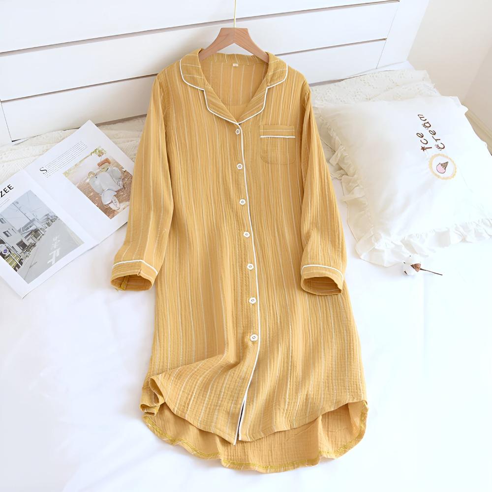 Comfortable Women's Striped Sleep Dress