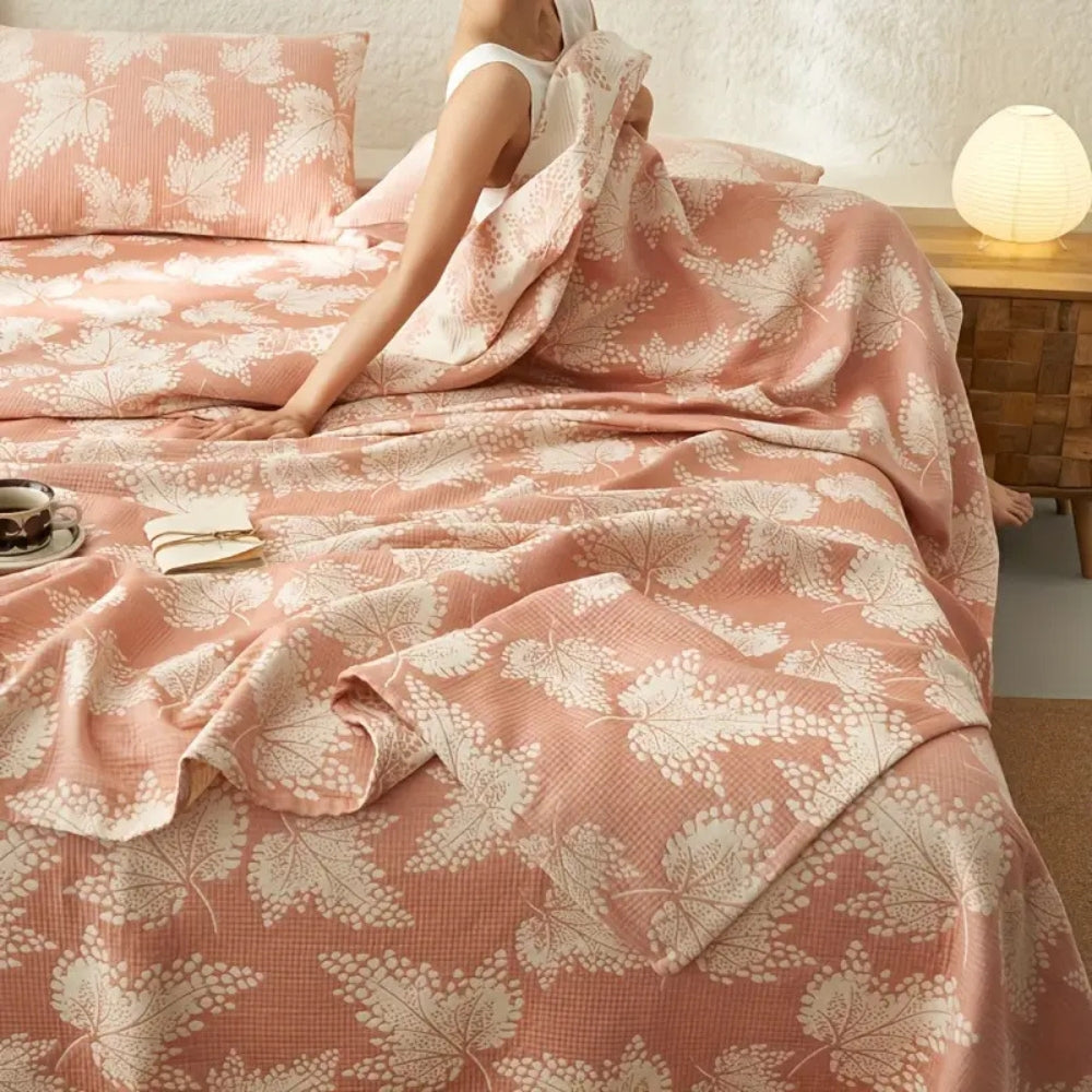 Soft Pastel Floral Throw Blanket