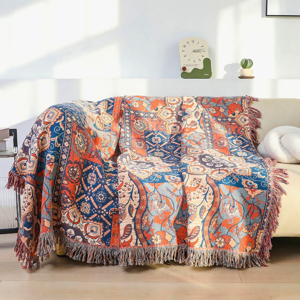 Soft Floral Cotton Blanket - Pexav
