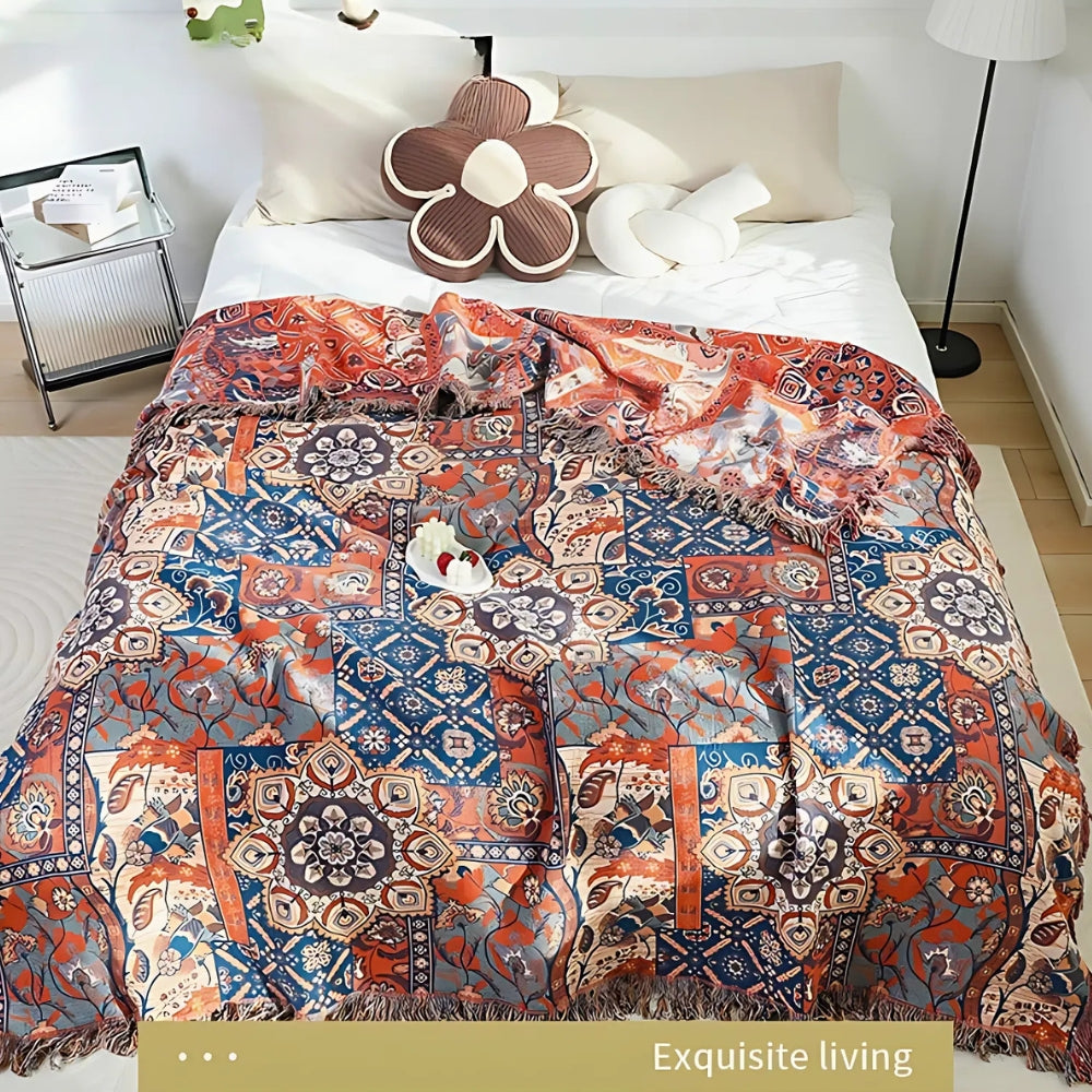 Soft Floral Cotton Blanket