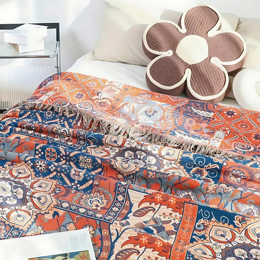 Soft Floral Cotton Blanket