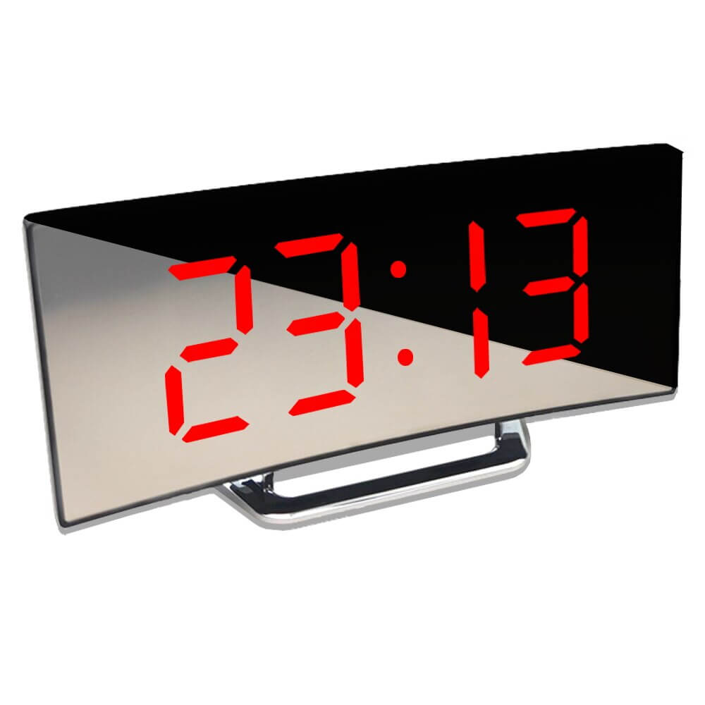 Compact LED Alarm Clock with Dimmable Display - Pexav