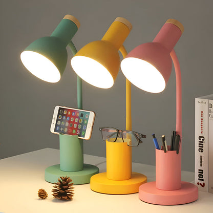 Contemporary Desk Lamp with Built-in Pen Holder - Pexav