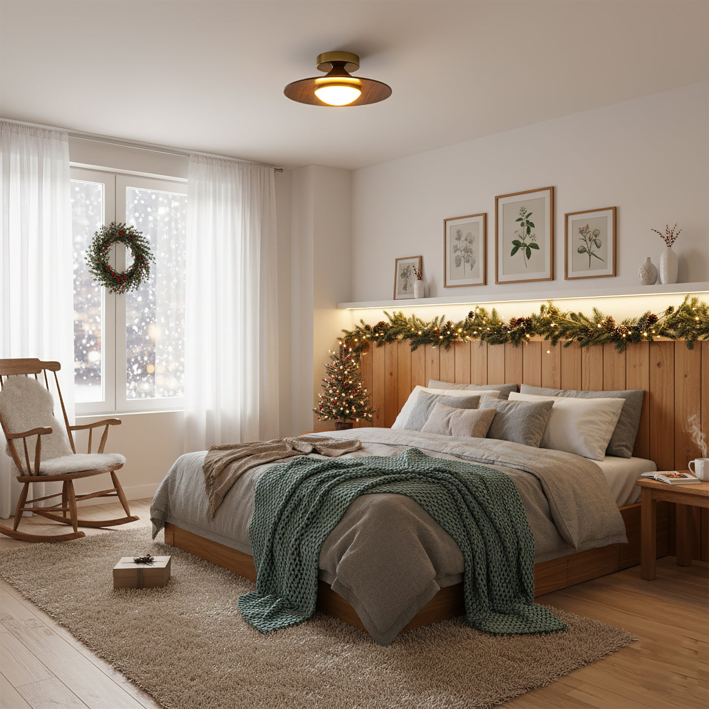 Airy White Ceiling Light