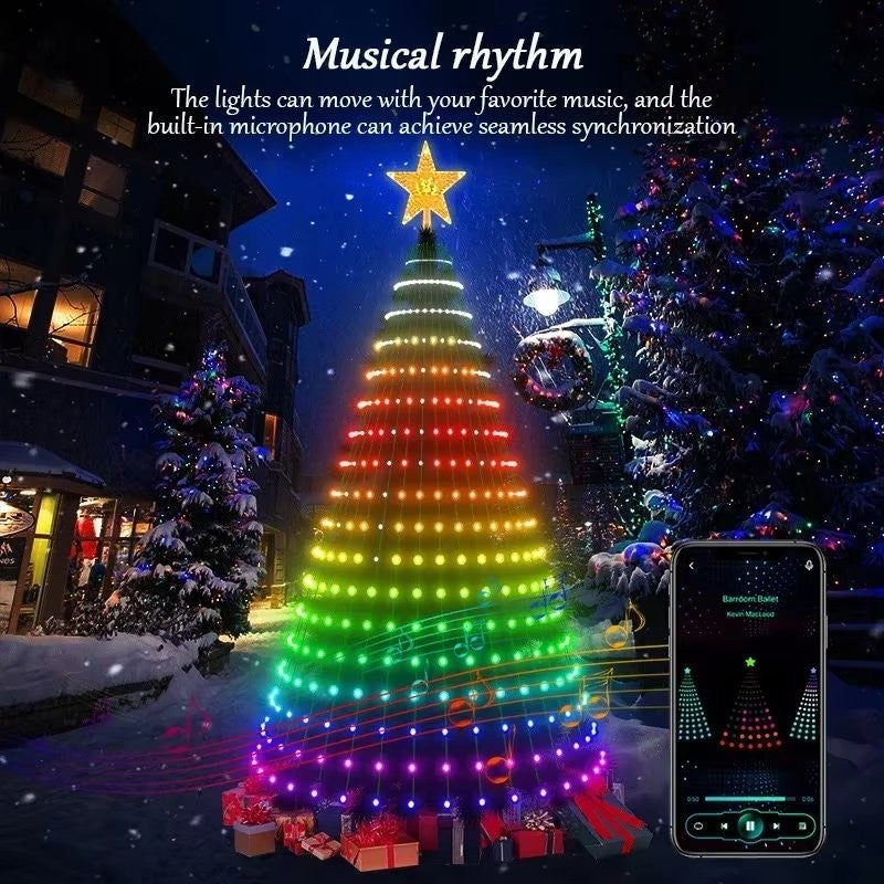 DIY Custom APP Control Smart Christmas Tree Lights – Waterproof LED Decorations with Easy Remote & Smart Control