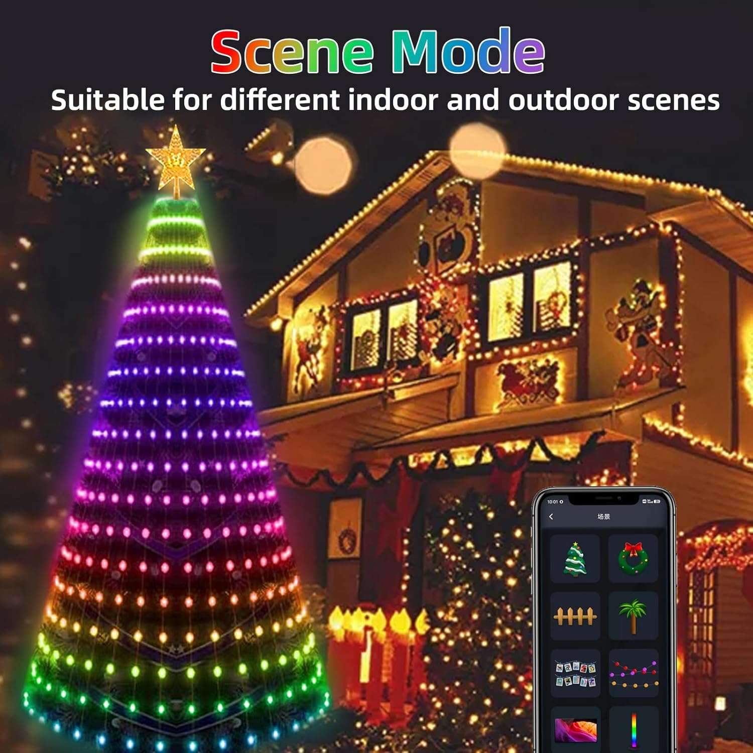 DIY Custom APP Control Smart Christmas Tree Lights – Waterproof LED Decorations with Easy Remote & Smart Control