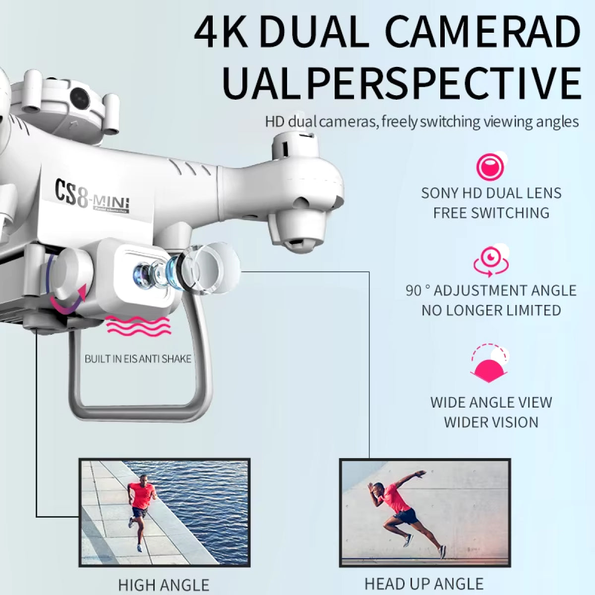 4K HD Drone with Dual Camera and Collision Avoidance