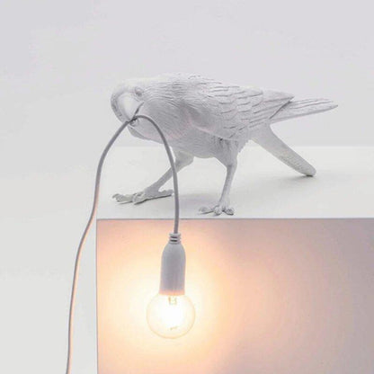 Decorative Table Lamp with Unique Crow Design – Warm LED Light for Gothic Home Decor 2