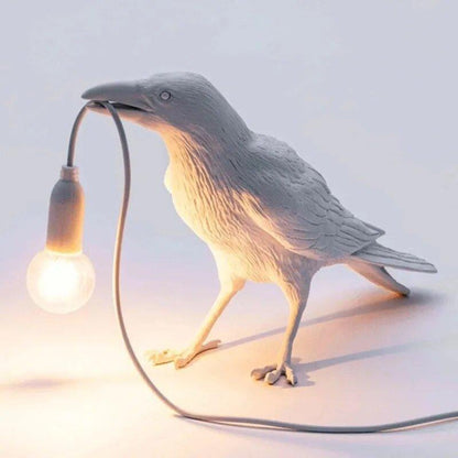 Decorative Table Lamp with Unique Crow Design – Warm LED Light for Gothic Home Decor 3