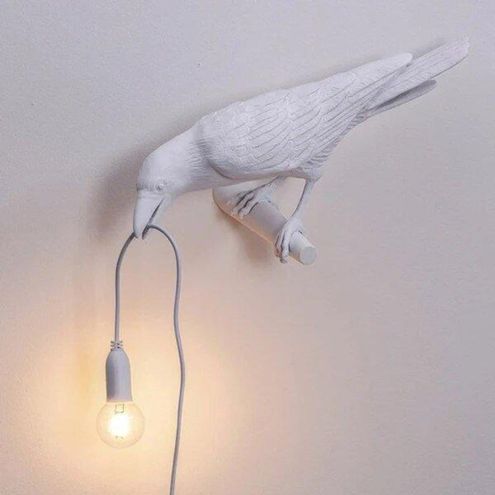 Decorative Table Lamp with Unique Crow Design – Warm LED Light for Gothic Home Decor 4