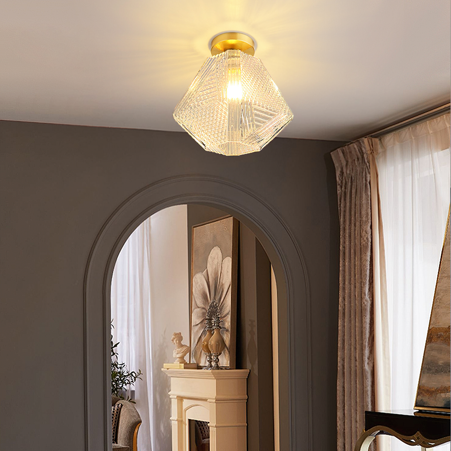 Luxurious Crystal Overhead Lamp