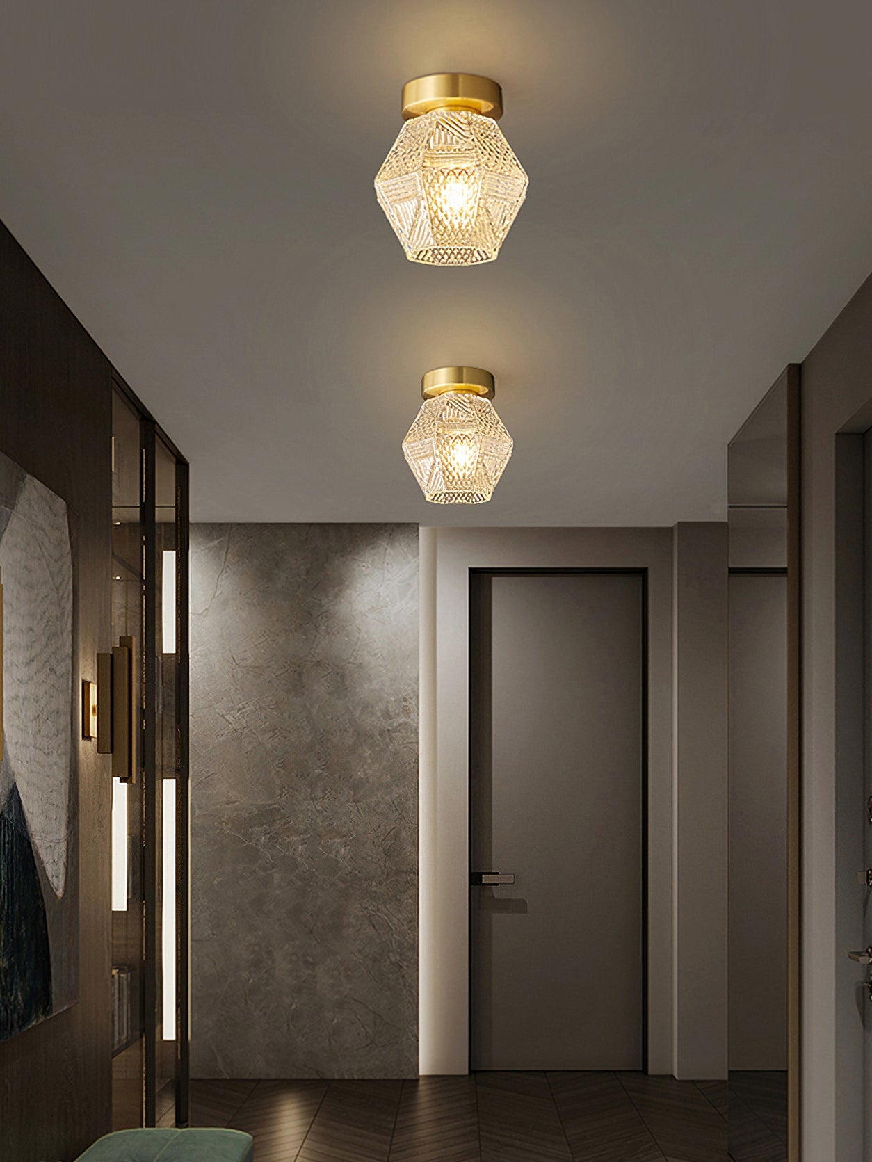 Luxurious Crystal Overhead Lamp
