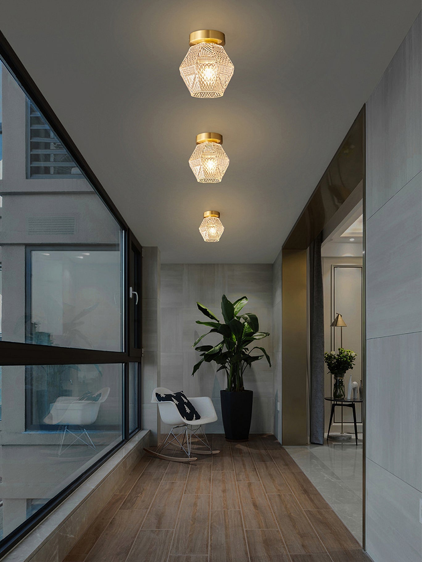 Luxurious Crystal Overhead Lamp