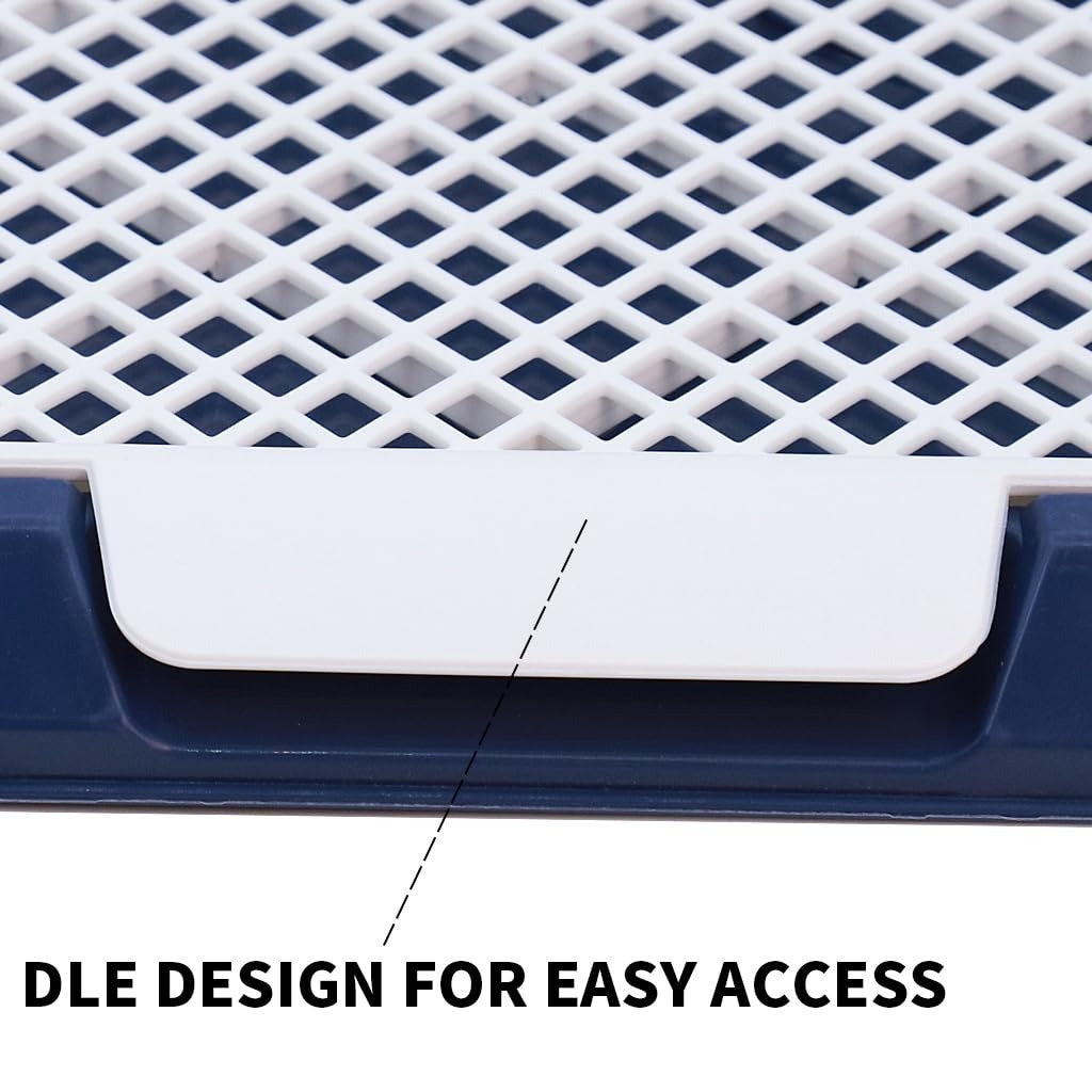 Dog Potty Training Toilet – Plastic Pee Pad Holder with Removable Net, Anti-Splash Guard & Easy Clean Tray