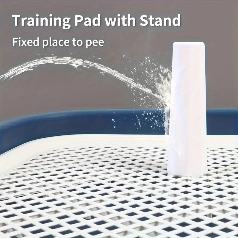 Dog Potty Training Toilet – Plastic Pee Pad Holder with Removable Net, Anti-Splash Guard & Easy Clean Tray