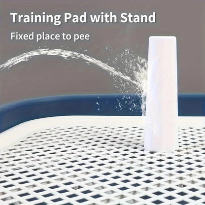 Dog Potty Training Toilet – Plastic Pee Pad Holder with Removable Net, Anti-Splash Guard & Easy Clean Tray