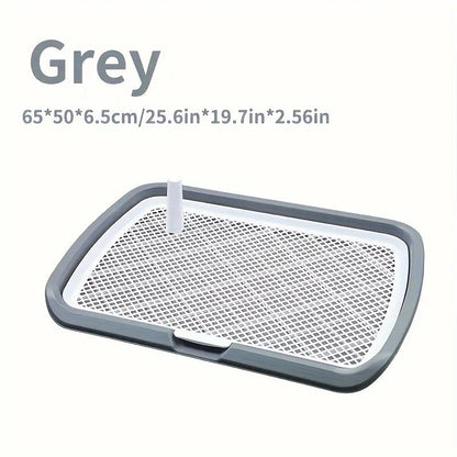 Dog Potty Training Toilet – Plastic Pee Pad Holder with Removable Net, Anti-Splash Guard & Easy Clean Tray