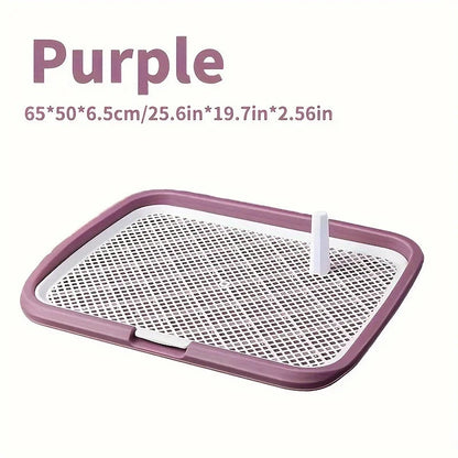Dog Potty Training Toilet – Plastic Pee Pad Holder with Removable Net, Anti-Splash Guard & Easy Clean Tray