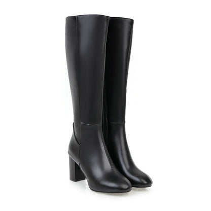Stylish Vegan Leather Zip Ankle Boots