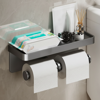 Wall Mount Double Toilet Paper Holder - Pexav
