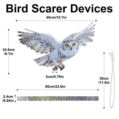 Ultra Sonic Bird Repellent with Reflective Scare Tape