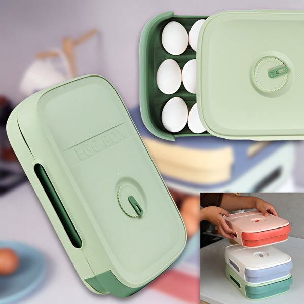 Space Saving Plastic Egg Container