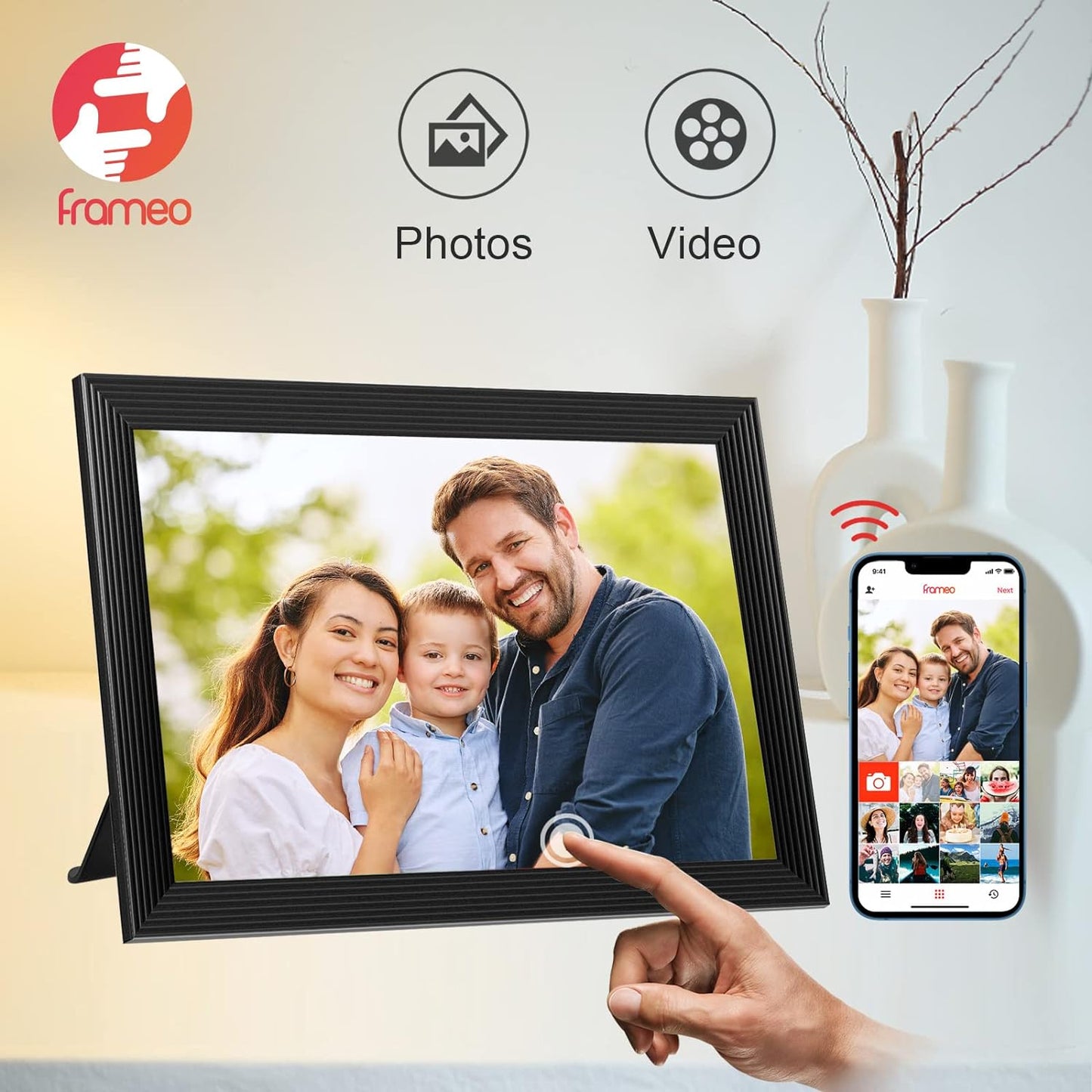 Clear Digital Photo Frame With Video and Camera