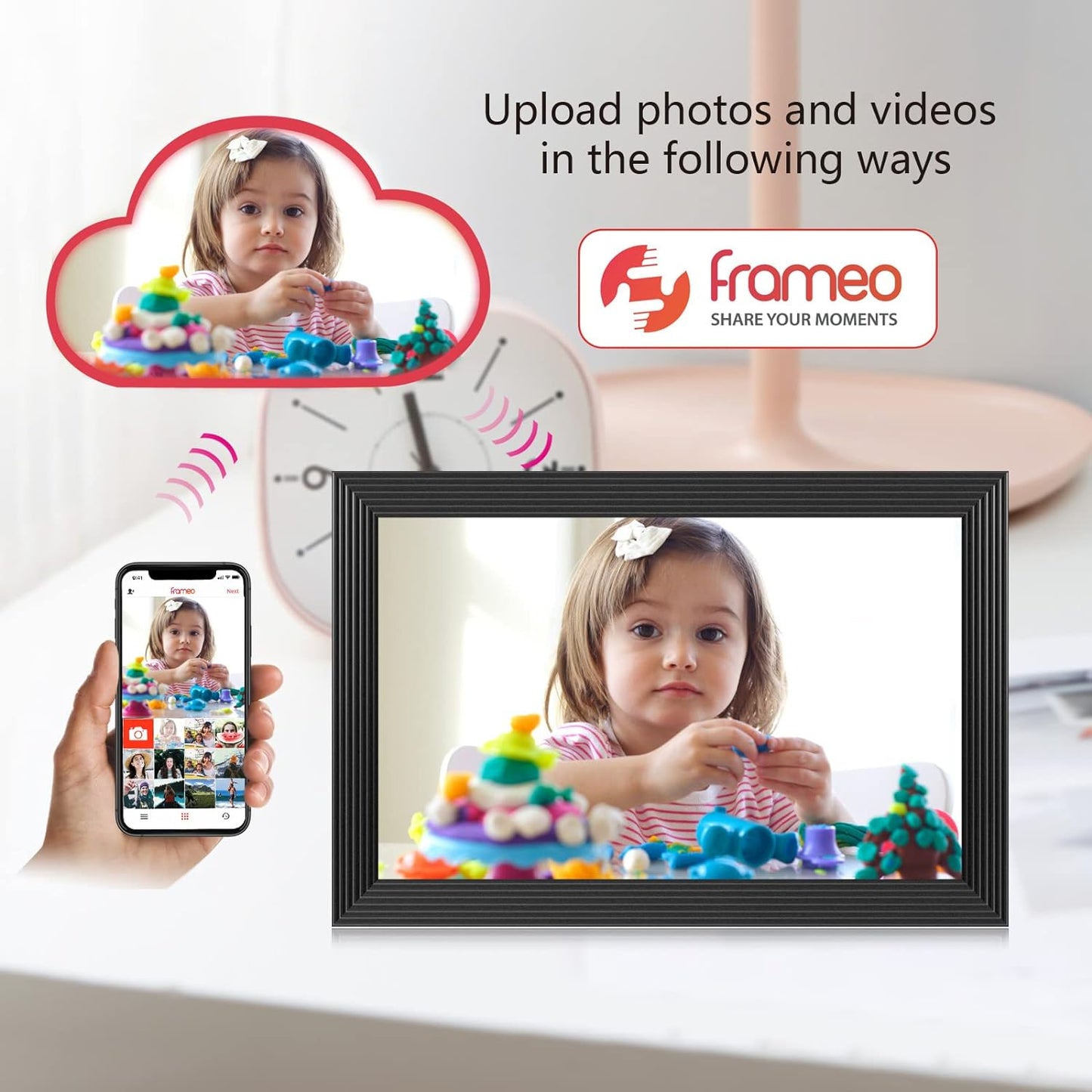 Clear Digital Photo Frame With Video and Camera