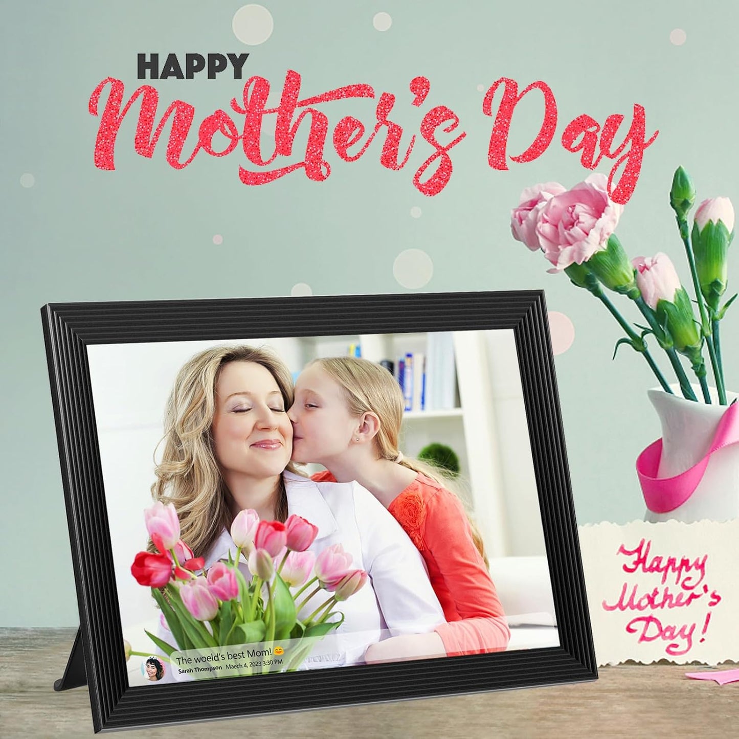 Clear Digital Photo Frame With Video and Camera